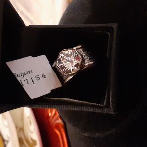 SILPADA STERLING ROUND CZ RING NWT